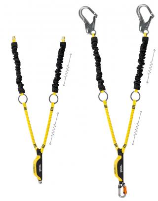 Petzl ABSORBICA-Y Tie-Back Twin Leg Lanyard Options